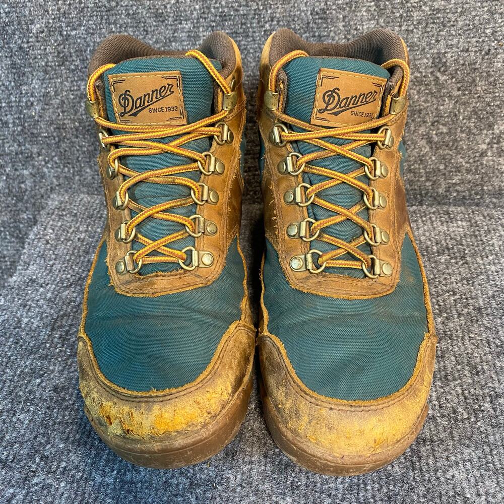 DANNER Jag II Hiking Boots Womens Size 8 Brown Green 32253 Distressed Work Wear